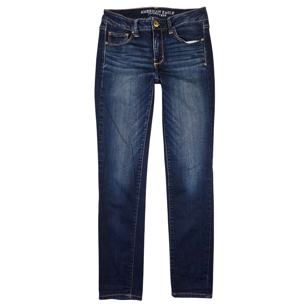 American Eagle Outfitters Skinny Jeans Dark Wash Stretch Denim Womens 4 Regular